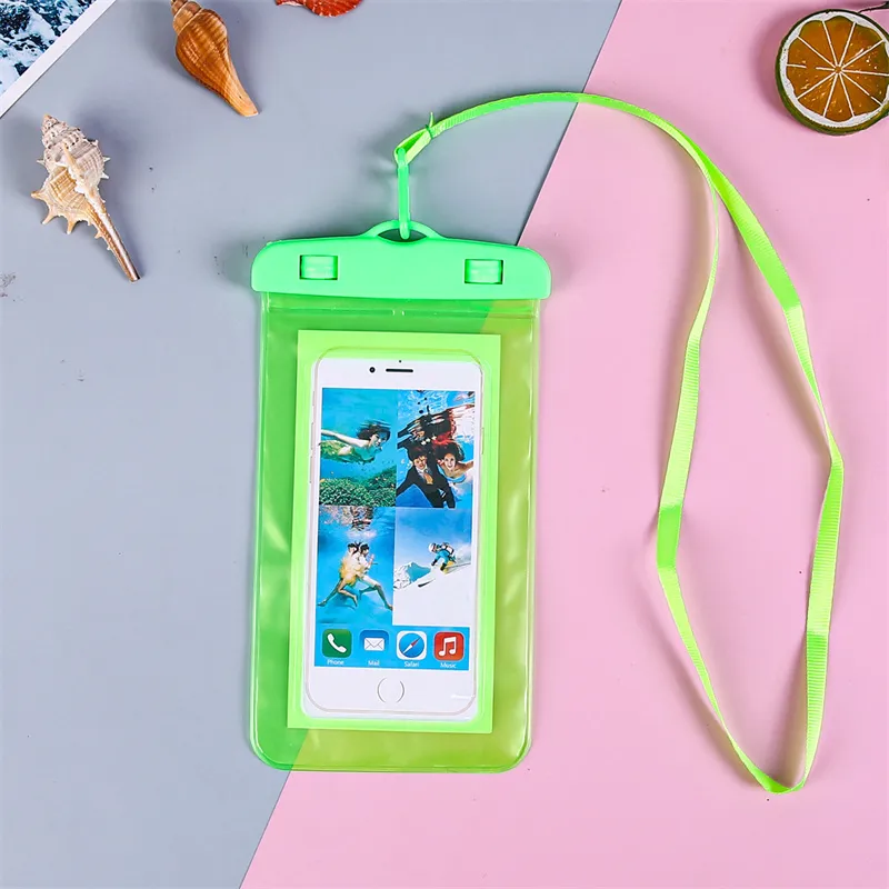 Dry Bag Waterproof cases bag PVC Protective universal Phone Pouch Bags For Diving Swimming Smartphone up to 5.8 inch Mobile Case 