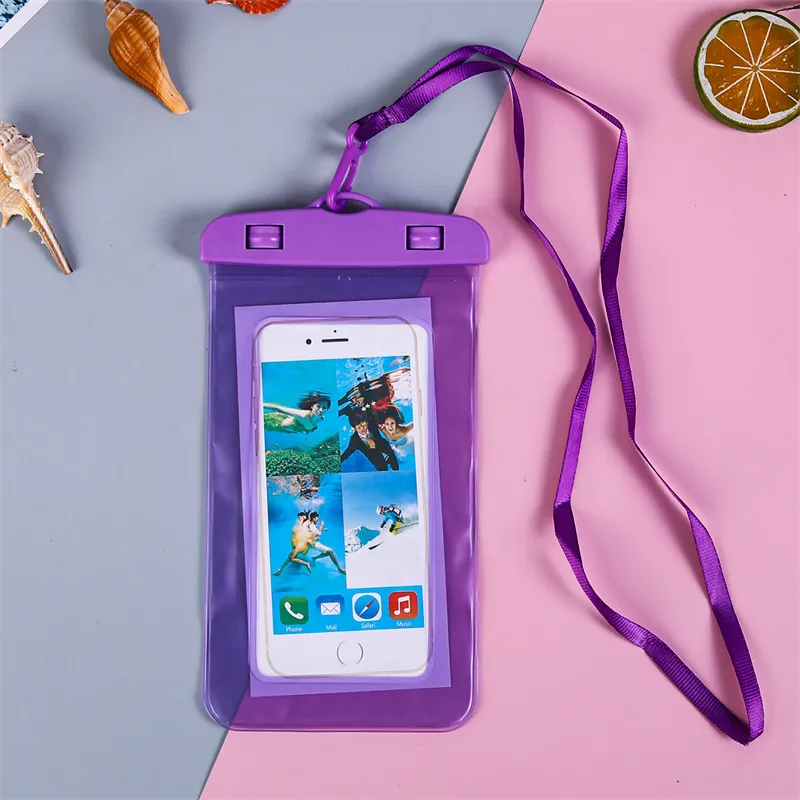 Dry Bag Waterproof cases bag PVC Protective universal Phone Pouch Bags For Diving Swimming Smartphone up to 5.8 inch Mobile Case 