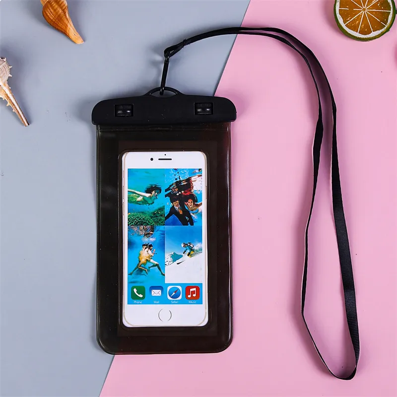 Dry Bag Waterproof cases bag PVC Protective universal Phone Pouch Bags For Diving Swimming Smartphone up to 5.8 inch Mobile Case 