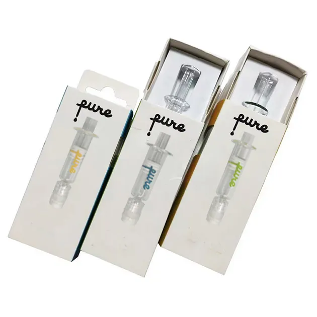 Empty Pure 1ml Pure Oil Syringes STRAWBERRY COUGH flower extract liquid oil injection container