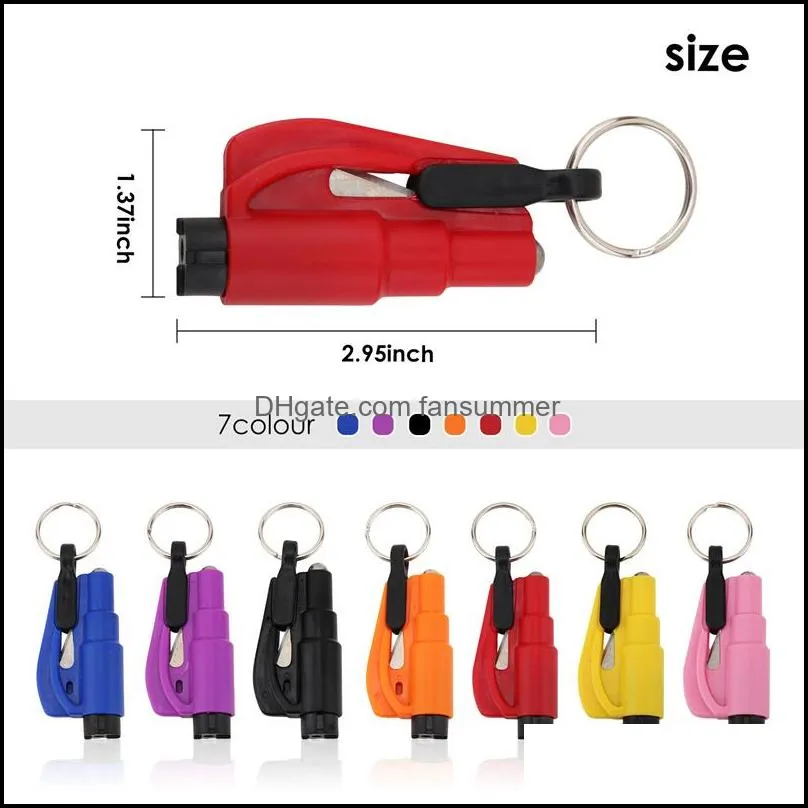 Cell Phone Straps Car Safety Hammer Spring Type Escape Hammer Window Breaker Punch Seat Belt Cutter