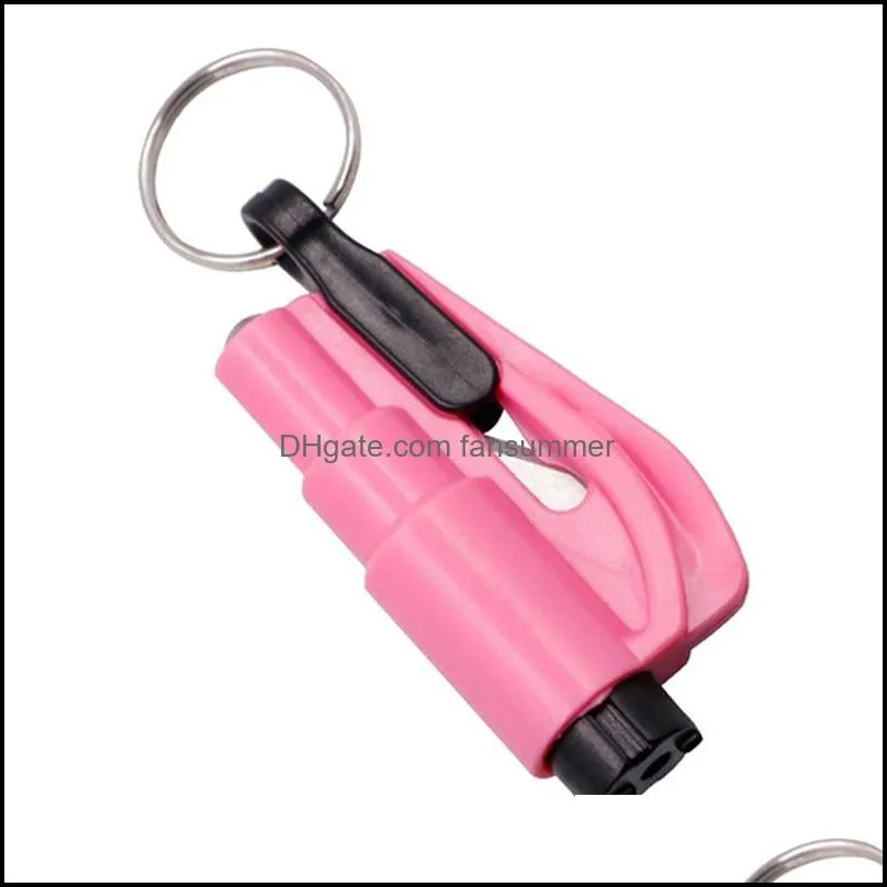 Cell Phone Straps Car Safety Hammer Spring Type Escape Hammer Window Breaker Punch Seat Belt Cutter