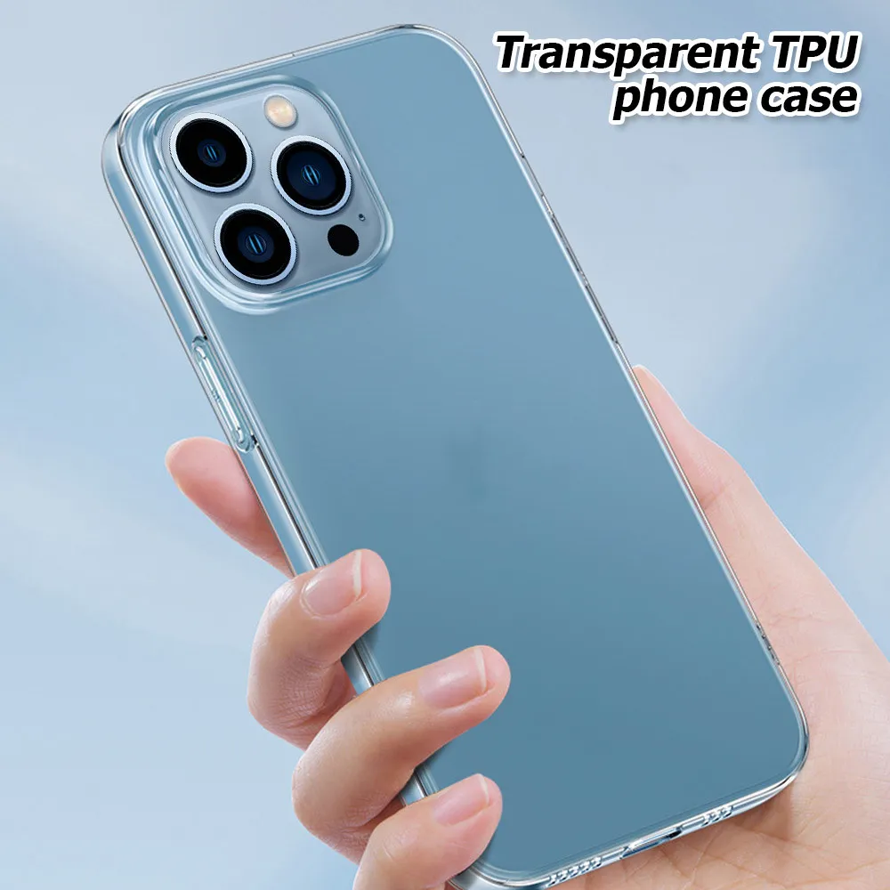 Ultrathin transparent Clear Soft TPU Phone Cases Crystal Shockproof Back Cover for iphone 14 13 12 mini 11 pro MAX X XS XR 8 7 plus