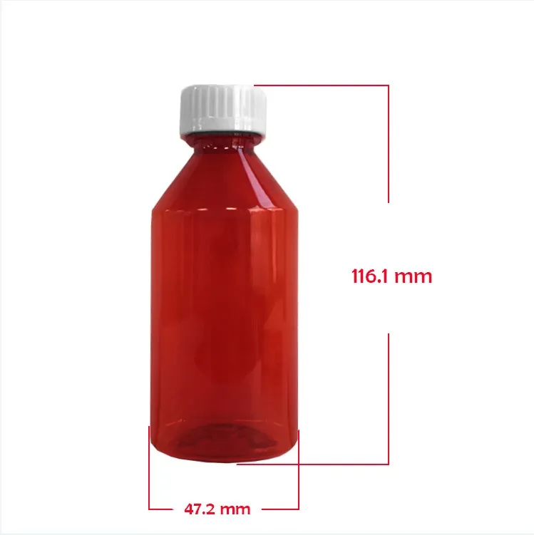 Empty 1000mg Syrup Plastic Bottle 100ml Plastic Sticker Labels THClean lean cough syrup container Custom Packaging Sweet KAW og