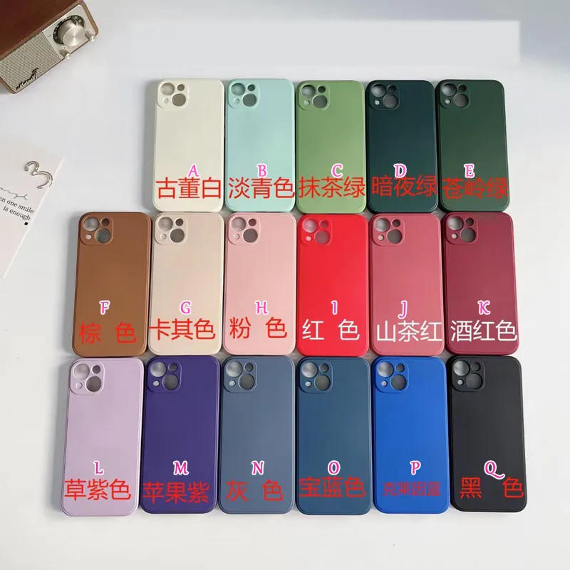 Liquid Silicone Fine Hole Cases For Iphone 15 14 13 12 11 X Samsung S24 A15 A55 A54 S23 S22 Ultra M33 M53 A33 A23 Note 20 TPU Flexible Slim Soft Shockproof Phone Back Cover