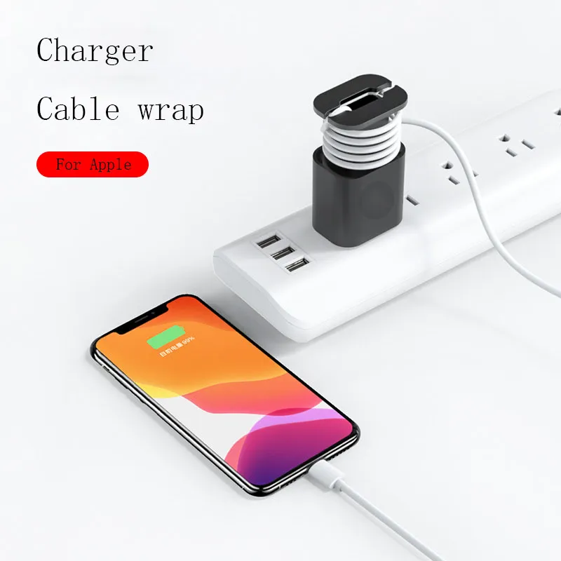 Data Cable Organizer Power Adapter Wall plug Protective Case Cover Cell Phone Accessories for Apple 18w/20w Mobile Phone Charger Anti-break Winder