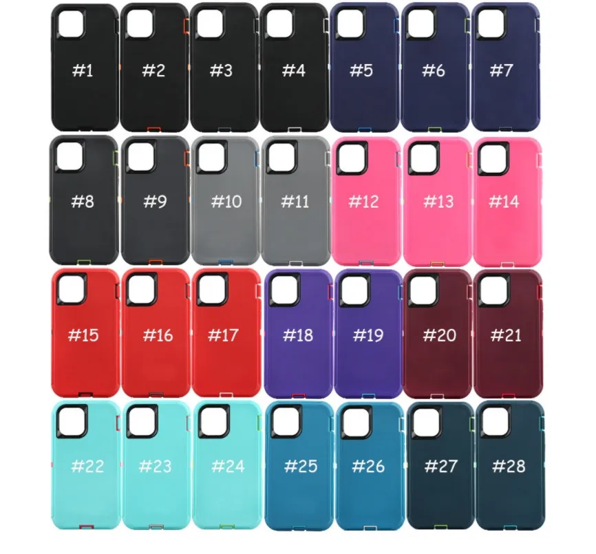 Dual Layers Hybrid Armor Commuter Def ender Cases for iPhone 11/12/13/14 Pro Max XR XS MAX 8 7 Samsung S10 Plus Note 10 Plus