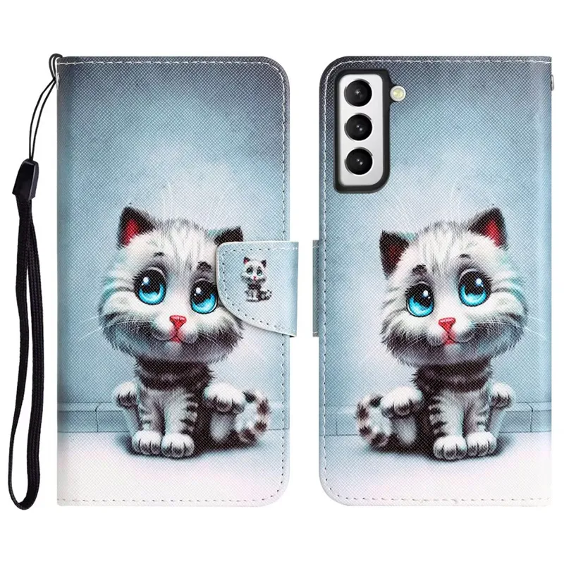 Leather Wallet Cases for Samsung S23 PLUS S22 Ultra S21 A14 A33 A53 A73 A13 5G A23E A04S Flower Butterfly Print Cat Tiger Bow Cartoon Card Slot Holder Flip Pouches Cover