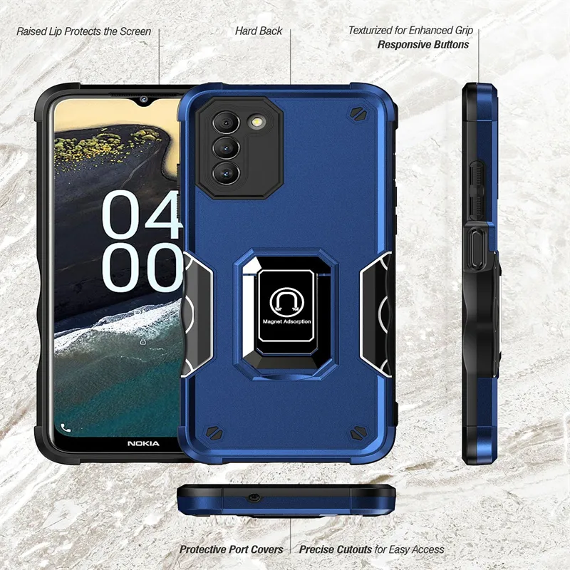 For One Plus Nord N300 Hybrid Phone Cases 2 IN 1 Armor Kickstand Case For Nokia G400 Google Pixel 7 Pro Motorola G POWER 2022 G42 G32 G52 G5 Stylus G30 T Modile REVVL 6 PRO 5G