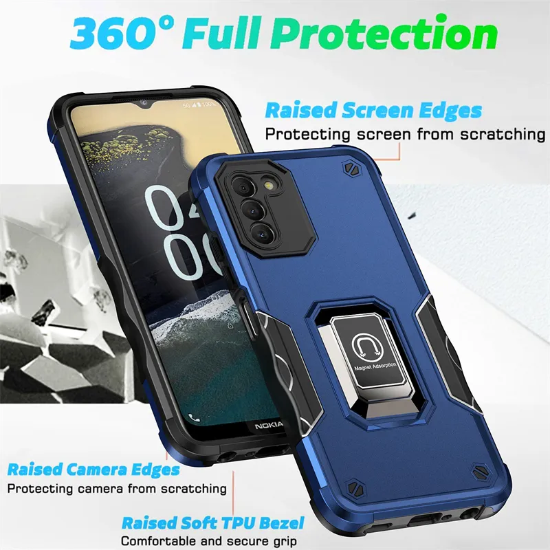 For One Plus Nord N300 Hybrid Phone Cases 2 IN 1 Armor Kickstand Case For Nokia G400 Google Pixel 7 Pro Motorola G POWER 2022 G42 G32 G52 G5 Stylus G30 T Modile REVVL 6 PRO 5G