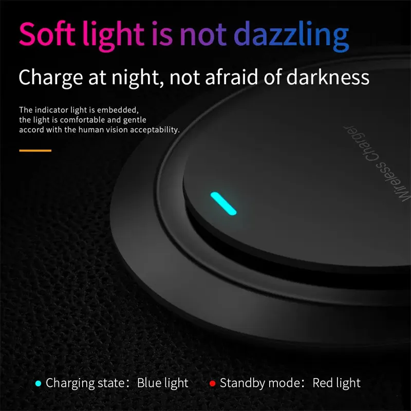 15w Qi Wireless Charger for iP X Xs XR 8 plus Fast Charging for Samsung S8 S9 Note 9 USB Phone Charger Pad With Retail Box