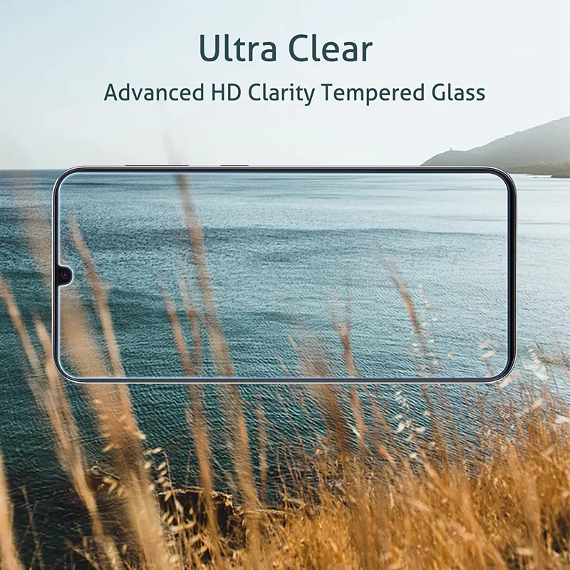 Clear Phone Screen Protectors for iPhone 15 14 Pro Max 13 12 Samsung A15 A05s A05 A54 A34 A24 A14 5G 4G A04s A23 A53 A03s A13 Moto G Power 2024 Play Stylus Tempered Glass