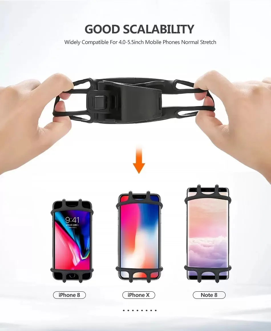 Adjustable Bicycle Phone Holder for iPhone Samsung Universal Mobile Cell Bike Handlebar Clip Stand GPS Mount Bracket