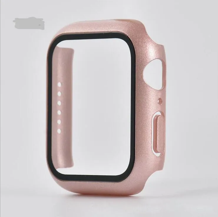 Suitable for  watch case PC Watch Cases For  Smartwatch 38mm 40mm 42mm 44mm with Tempered Glass Screen Protector Full Coverage