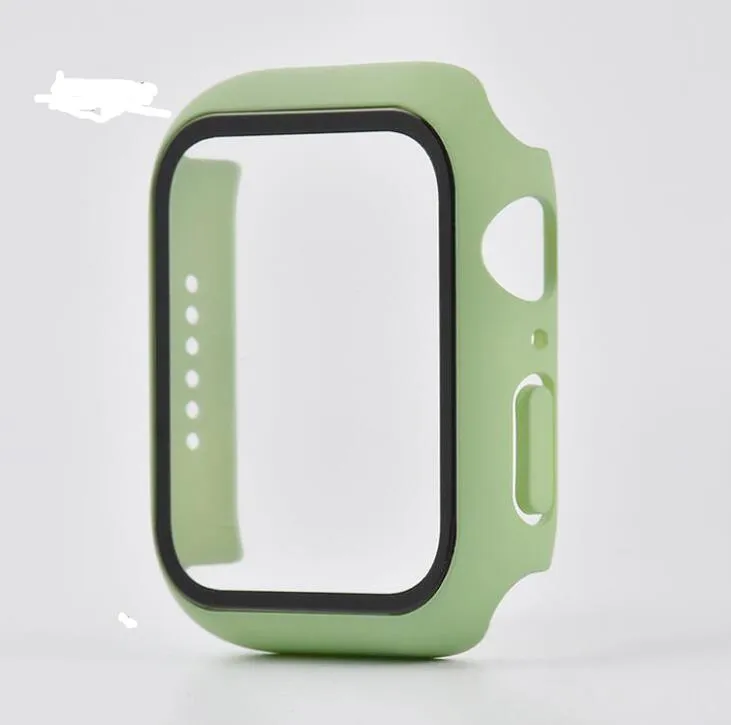 Suitable for  watch case PC Watch Cases For  Smartwatch 38mm 40mm 42mm 44mm with Tempered Glass Screen Protector Full Coverage