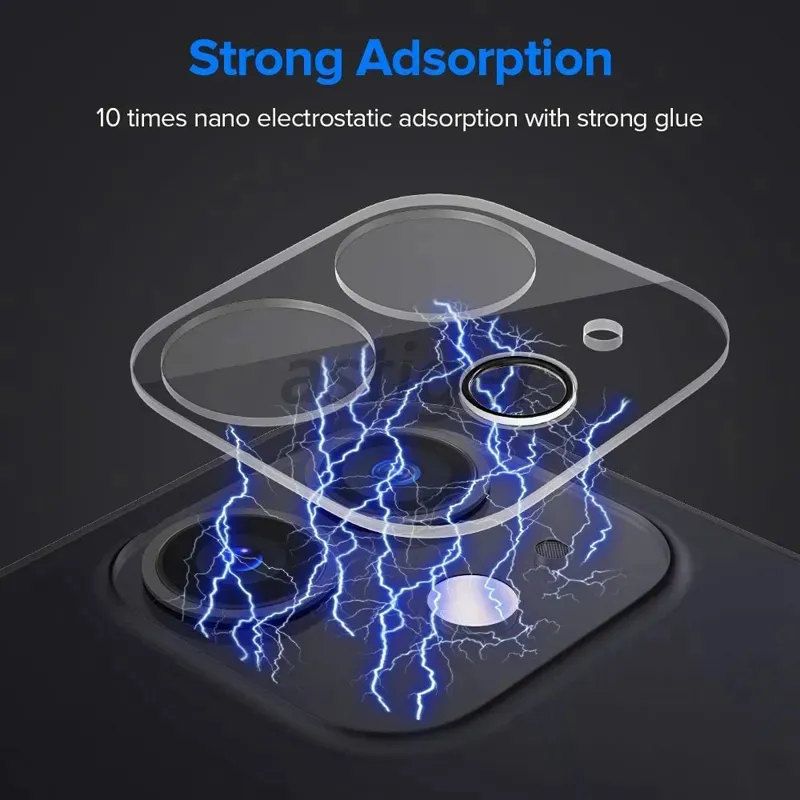 3D HD Clear Scratch-Resistant Rear Camera Lens Protector Tempered Glass With Flash Circle For iPhone 15 14 13 12 11 mini Pro Max 14plus with retail box