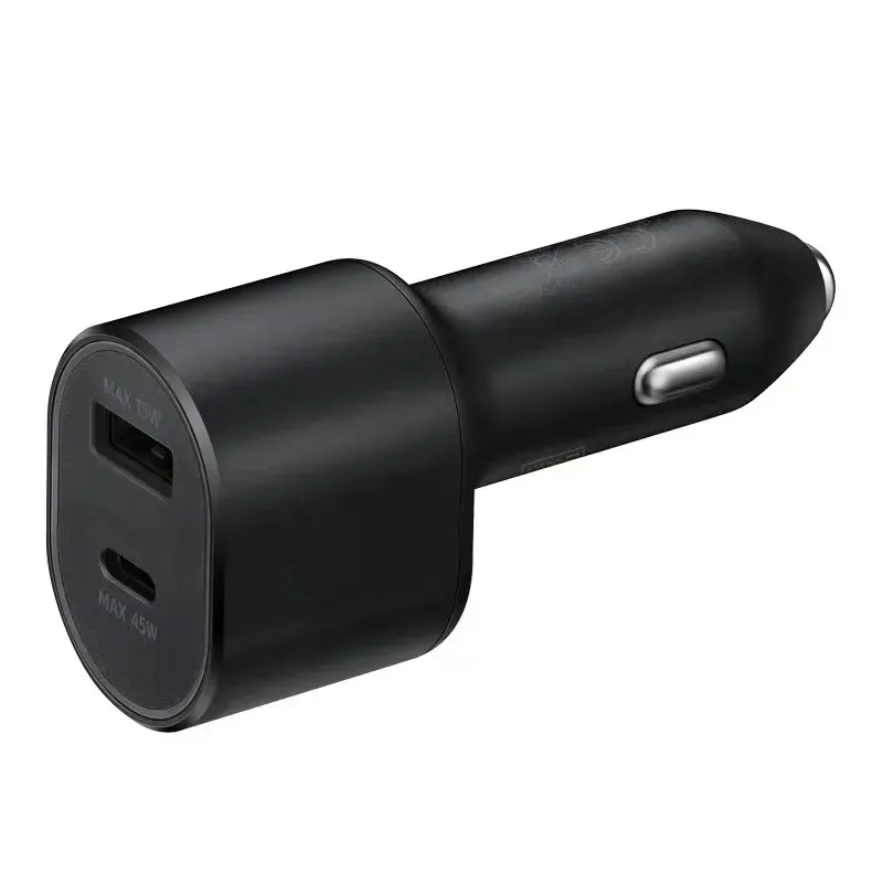 oem Quality 45w Car Charger Adapter Super Fast Charging 2.0 Dual ports USB C Type-C Bullet quick Adaptive Car sockets For Samsung s22 note10 ep-l5300 with retail box