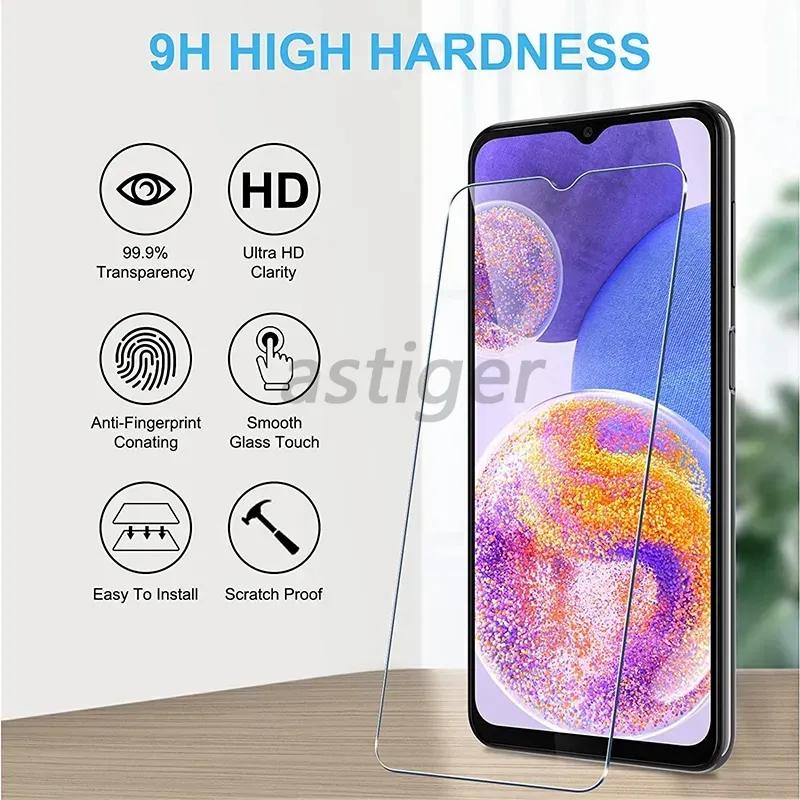 Screen Protector For Samsung A14 5G A54 A24 4G A13 A03S A53 A23 Moto G Stylus 2022 Play 2023 Series Clear Tempered Glass