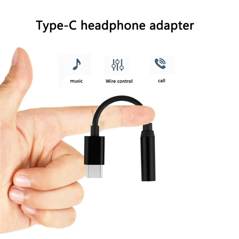 Type-C to 3.5mm Earphone cable Adapter USB-C male to AUX audio female Jack for Samsung S23 S22 ultra Z Flip S10 S20 S21 note 10 20 plus with chip