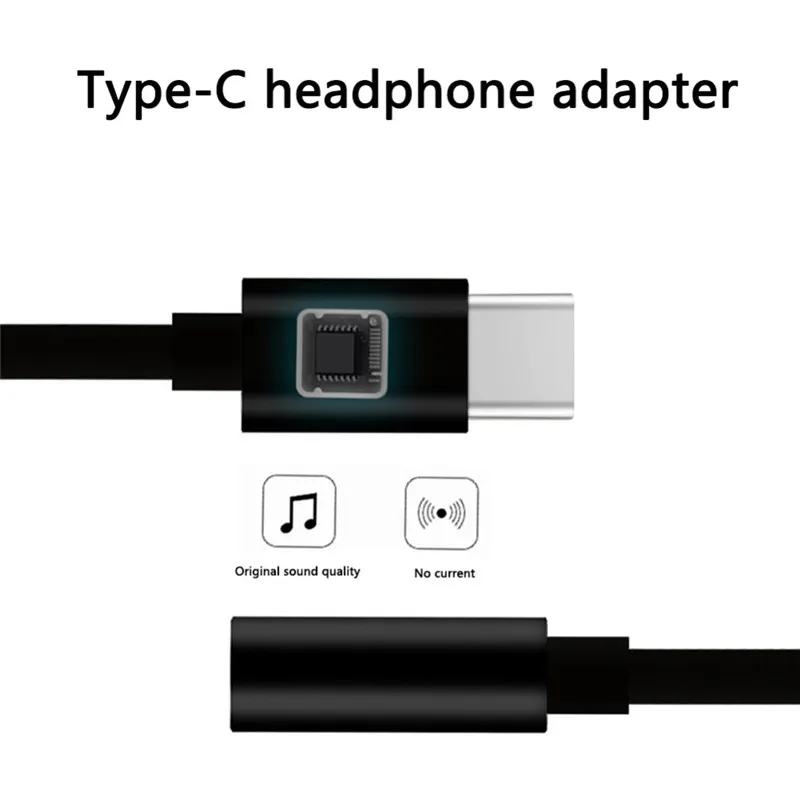 Type-C to 3.5mm Earphone cable Adapter USB-C male to AUX audio female Jack for Samsung S23 S22 ultra Z Flip S10 S20 S21 note 10 20 plus with chip