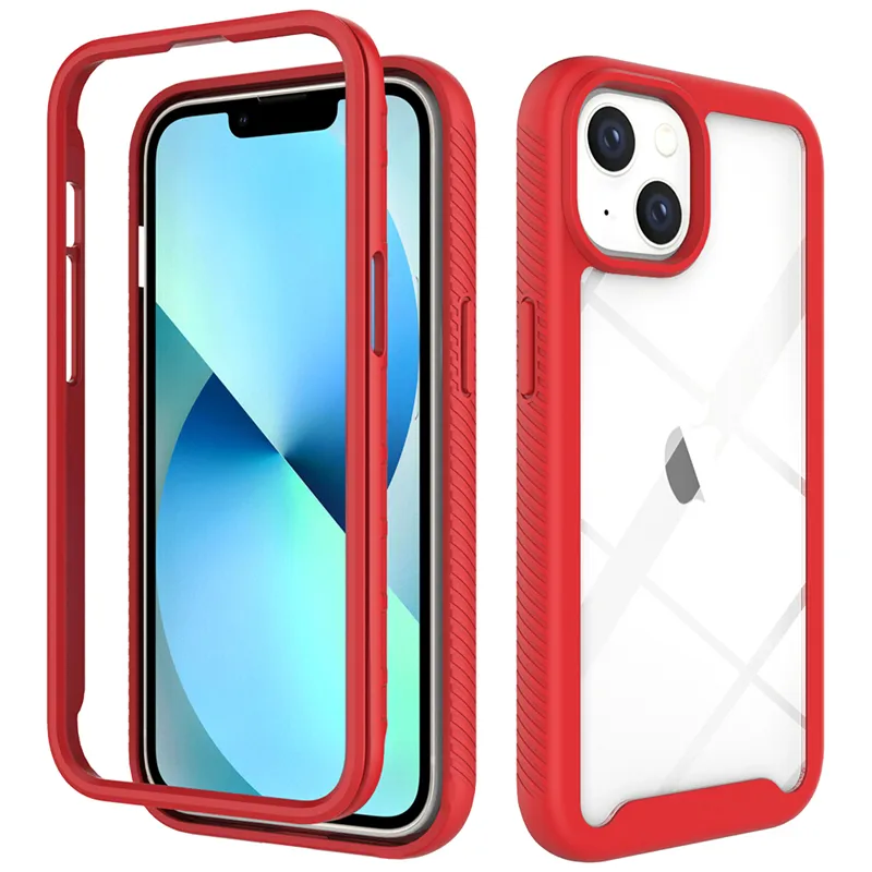 Shockproof Phone Cases for iphone 15 14 13 Mini 12 14 Plus 12 11 XS X XR 6 7 8G SE2 SE3 XS MAX 13 MINI 15 Pro Max 2in1 TPU PC Back Cover