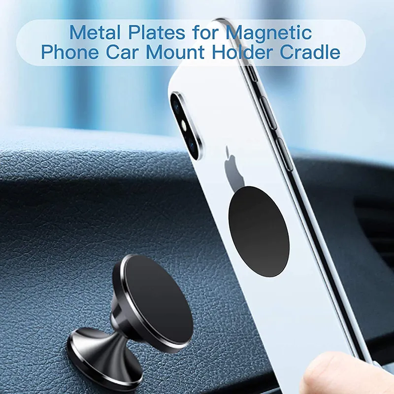 Thin Metal Plate Disk For Magnetic Car Phone Holder Iron Sheet Sticker Disk For Magnet Tablet Desk Phone Car Stand Mount Round