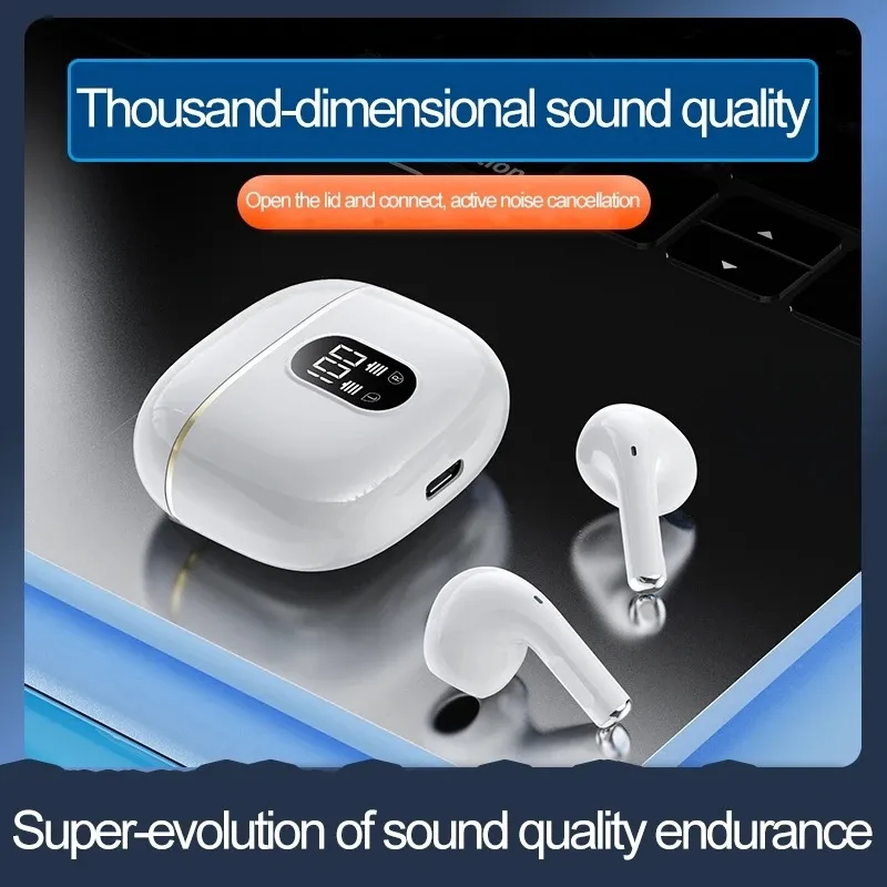 X87 Bluetooth 5.3 TWS Wireless Headphones with LED Display Stereo Headset Touch Control Earbuds Noise Reduction for phone With Retail Package