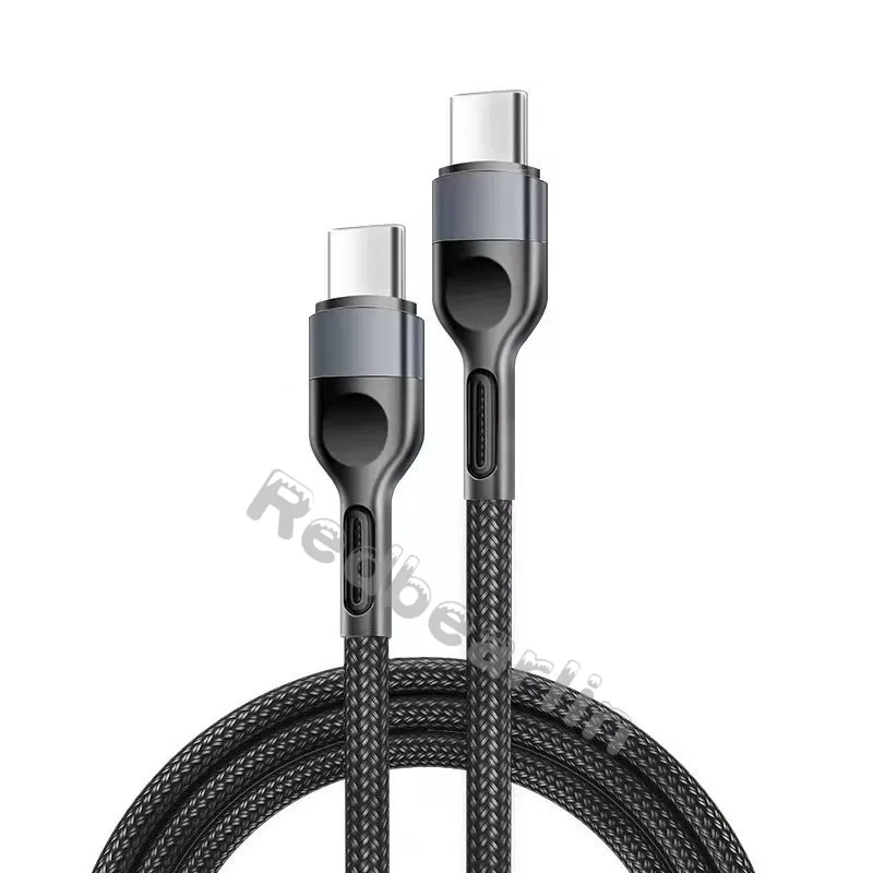 Fast Quick Charging Fabric Alloy 1M 2M 3M C to C USB-C To Type c Cable Cord Line For Samsung S10 S20 S22 S23 Htc lg Android phone C/C