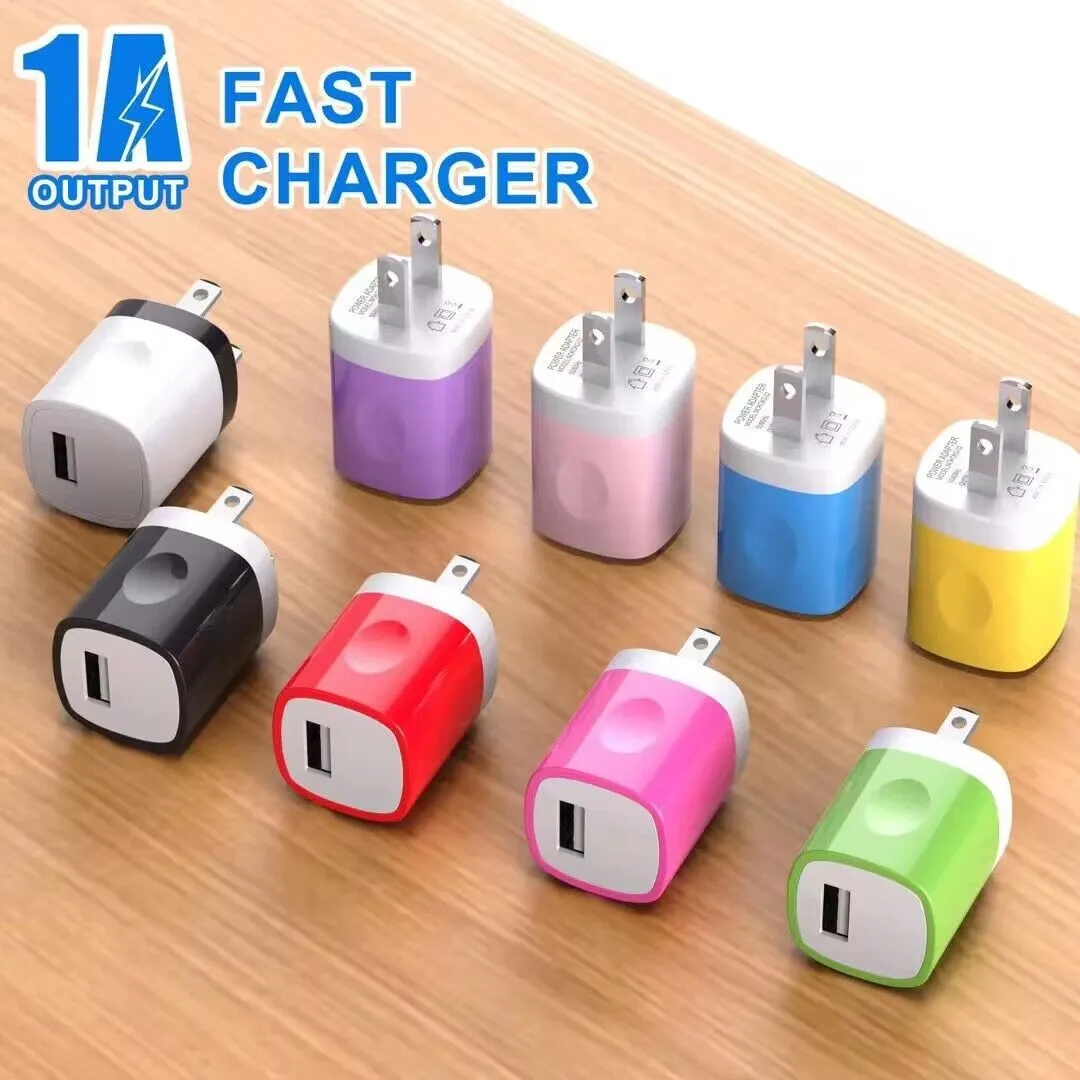 5V 2.1A 1A Travel Power Adapter Home Wall Charger Charging Plug for Samsung Huawei Universal Dual Single USB Ports Charging Charger