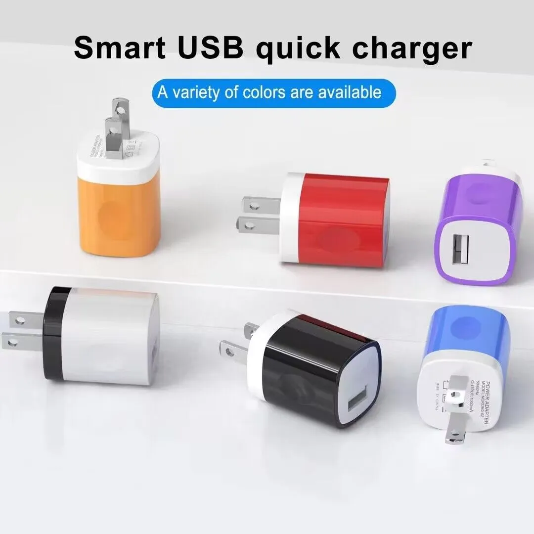 5V 2.1A 1A Travel Power Adapter Home Wall Charger Charging Plug for Samsung Huawei Universal Dual Single USB Ports Charging Charger