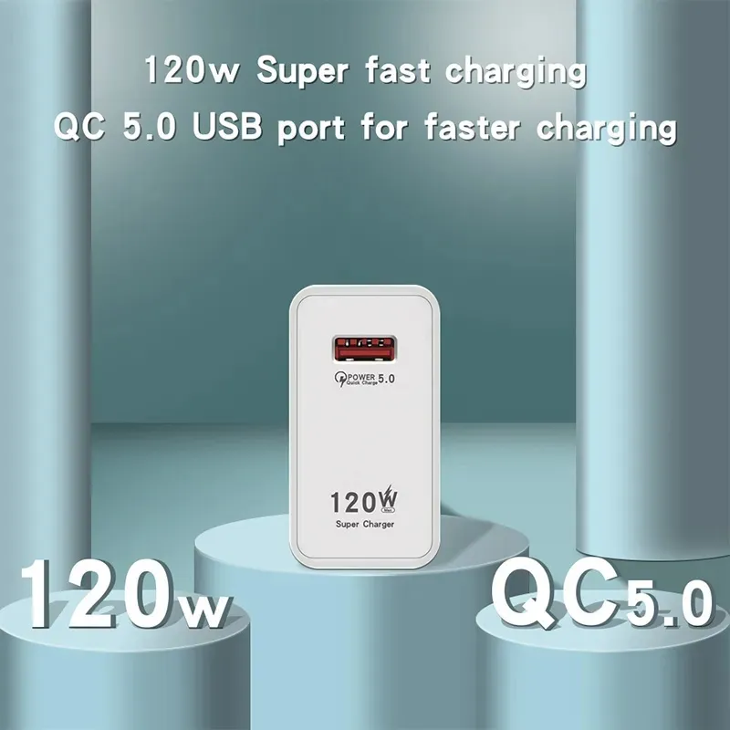 GAN 120W Super fast charge Usb charger QC 3.0 Fast chargers Mobile Phone Chargers For Huawei Samsung Xiaomi iphone ipad tablets