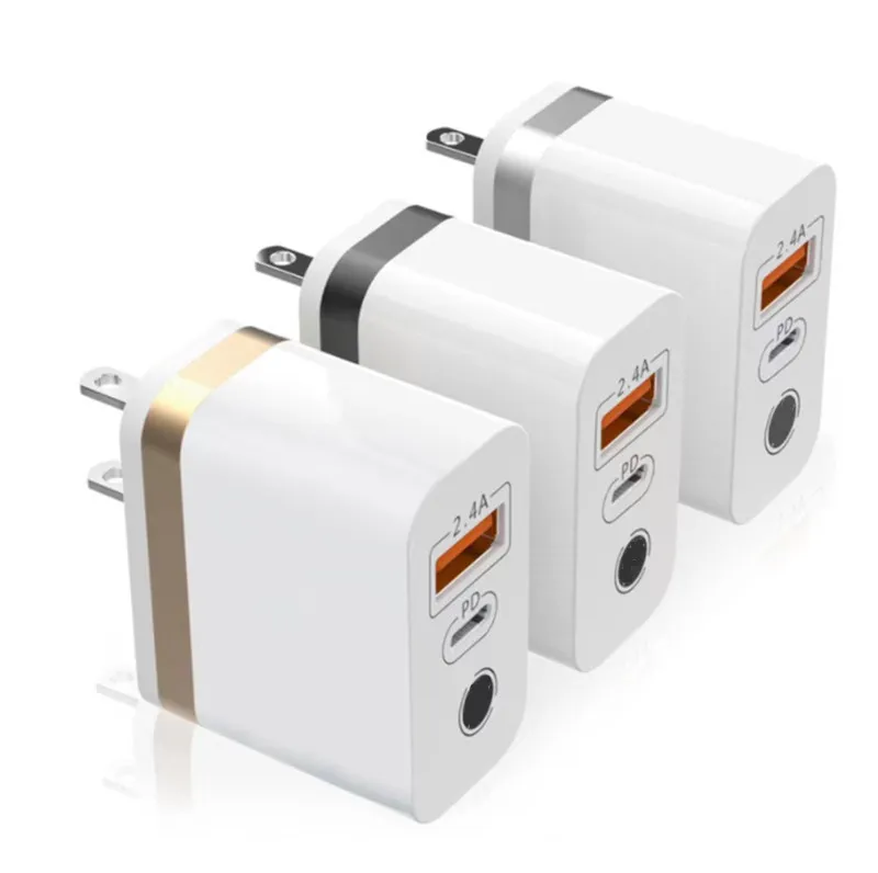 PD 20W USB Type C  Fast Charge 20 W 2.4A Type-C  For iPhone Xiaomi Travel Wall Phone Charging Adapter