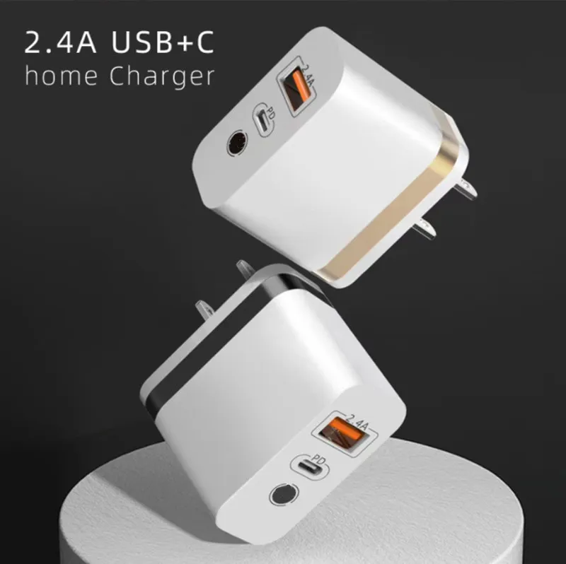 PD 20W USB Type C  Fast Charge 20 W 2.4A Type-C  For iPhone Xiaomi Travel Wall Phone Charging Adapter