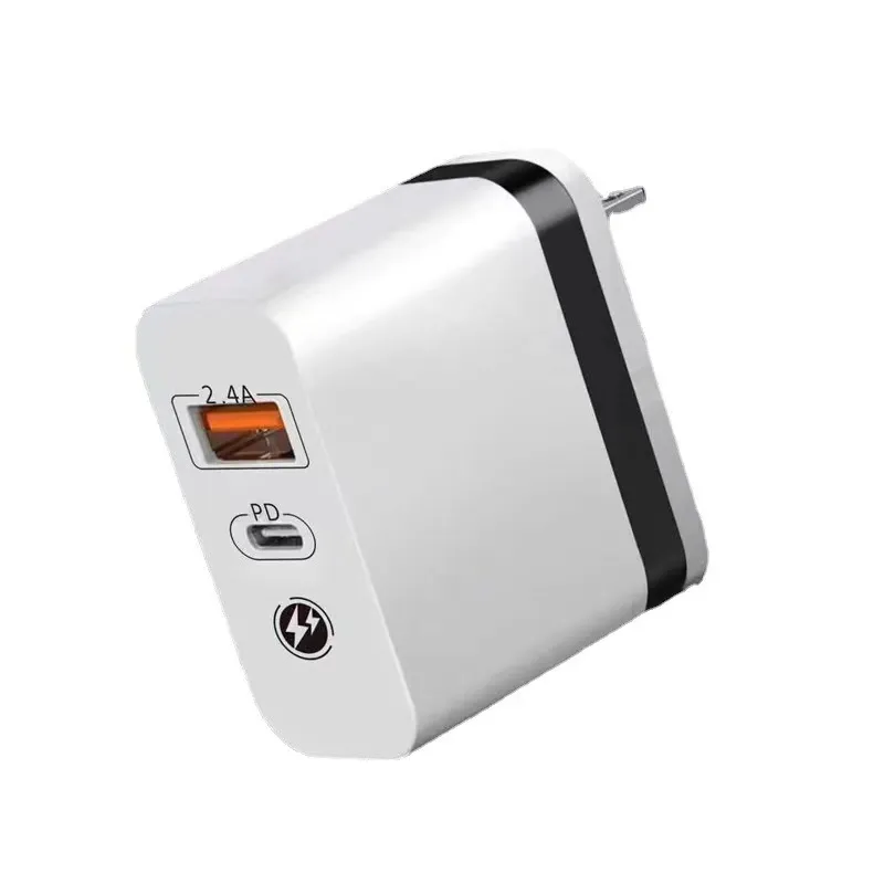 Hot Selling 18W Fast Charging Dual Ports PD Charger USB Wall Charger for Smart Phones