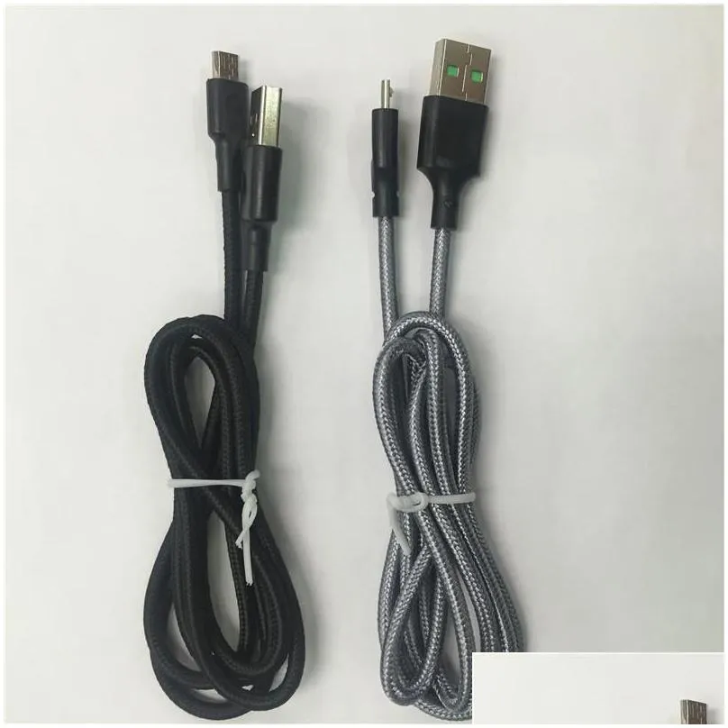 braided cables 1m/3ft 2m/6ft /10ft type c v8 micro usb data sync 2a fast  cable cord weave rope line for universal phone