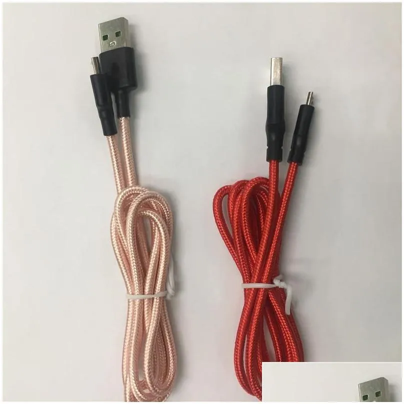 braided cables 1m/3ft 2m/6ft /10ft type c v8 micro usb data sync 2a fast  cable cord weave rope line for universal phone