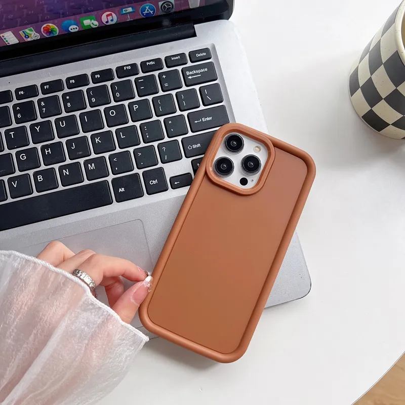 Plain Soft TPU Cases For Iphone 15 14 Pro Max Plus 13 12 11 X XS XR 8 7 Iphone15 Fashion Silicone Solid Color Black Rose Red Green Brown Mobile Phone Back Cover