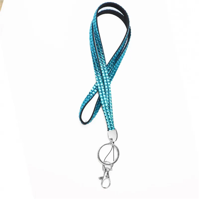 Universal Neck Strap Crystal cell phone Lanyard Diamond Lanyards Candy Colors Rhinestone With Metal Clip Multi Color Cell Phone Id Card