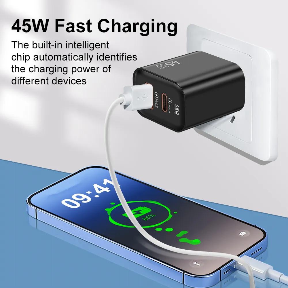 2023 Popular Fast Charger With USB And Type-c Cable Quick Charge For Iphone Charger Mobile Phone Cargador Celular