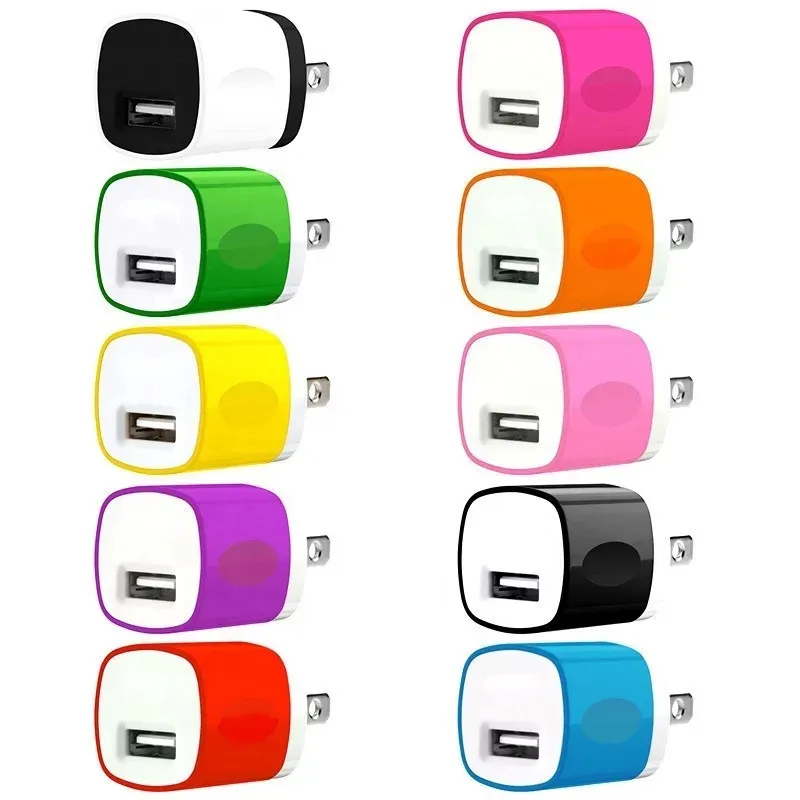 5V 1A US AC Travel Wall Charger Power Adapter Plug For iphone 12 13 14 Samsung S8 s10 note 10 htc Xiaomi Huawei usb Phone Chargers