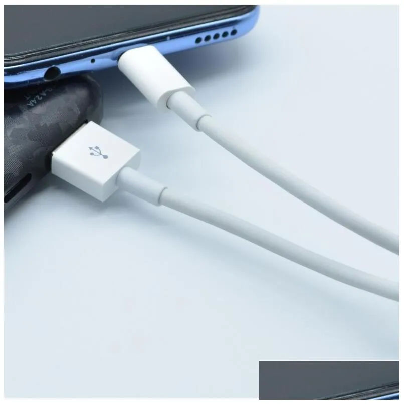 phone charging type c cable 1m high speed usb micro usb-c cable data sync  cable white 3ft 2.1a