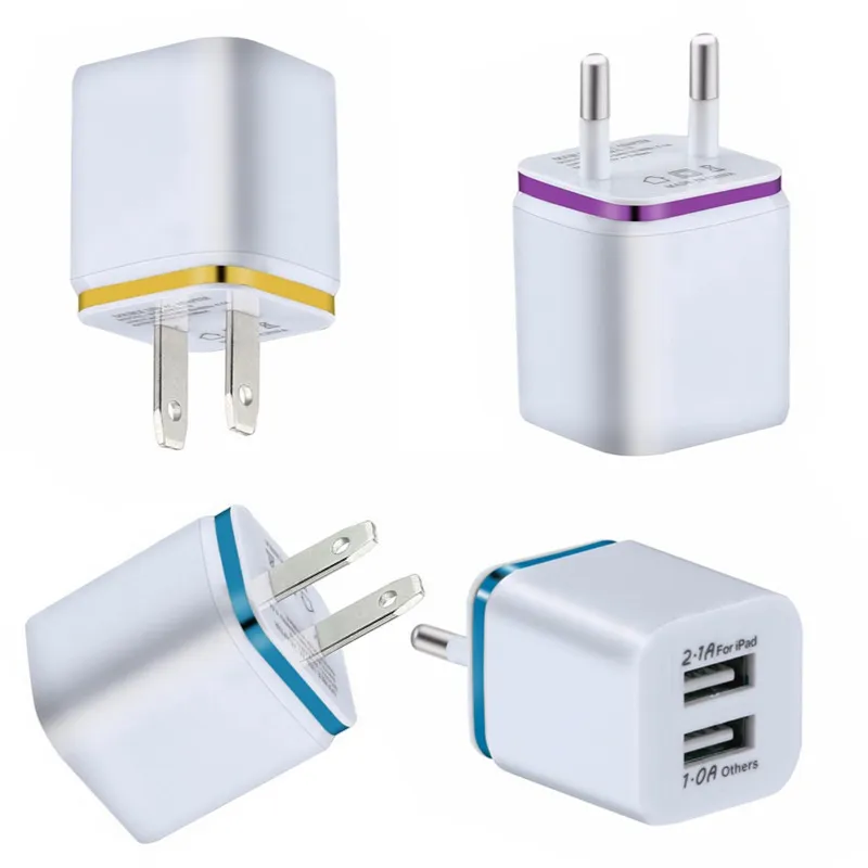 Fast Adaptive Wall Charger 5V 2.1A USB Power Adapter Cell Phone Chargers Phone Plug