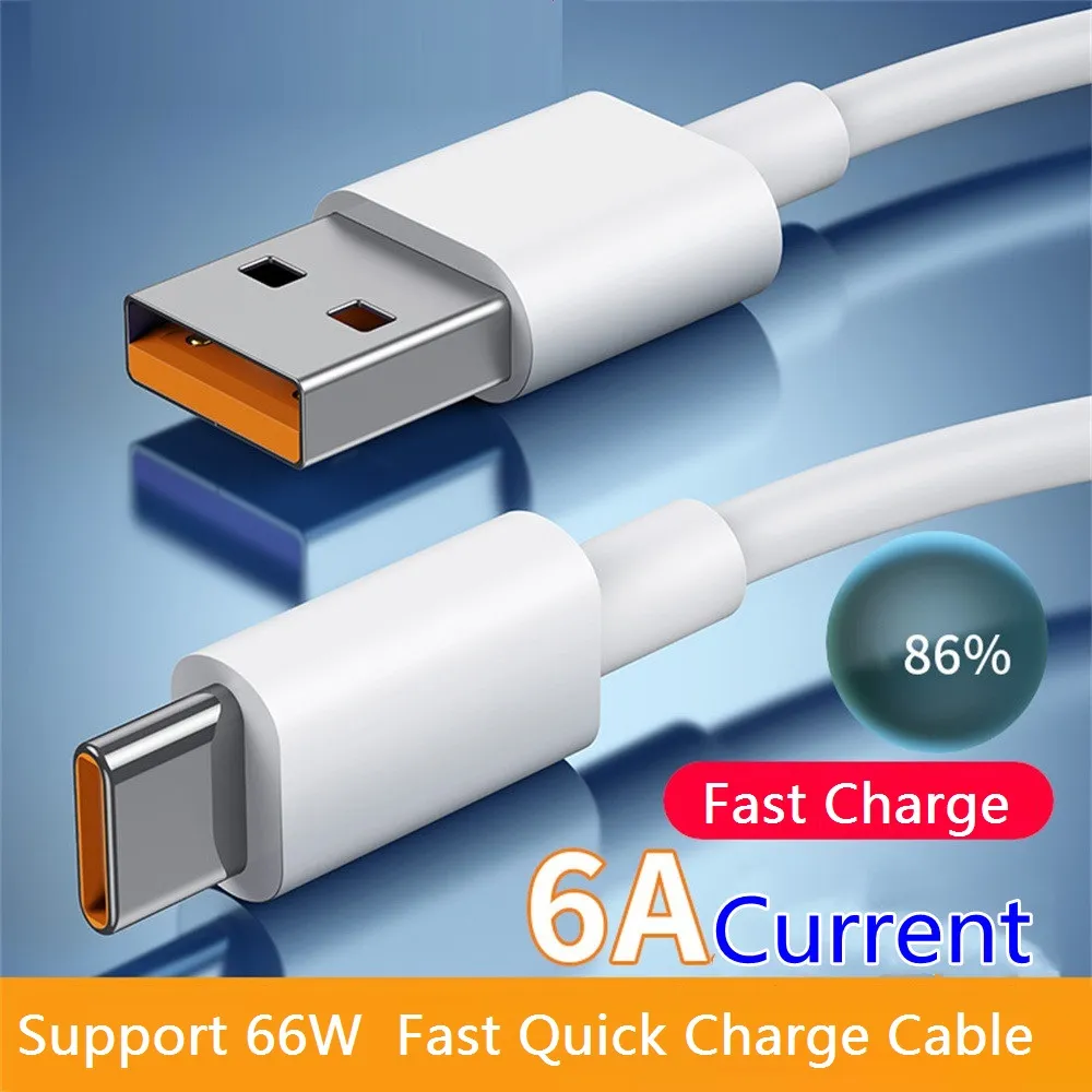 Fast Charge USB C cables 1m 3ft 6A Type-c USb Cable For Samsung S8 S9 S10 S20 S22 S23 note 20 htc xiaomi F1