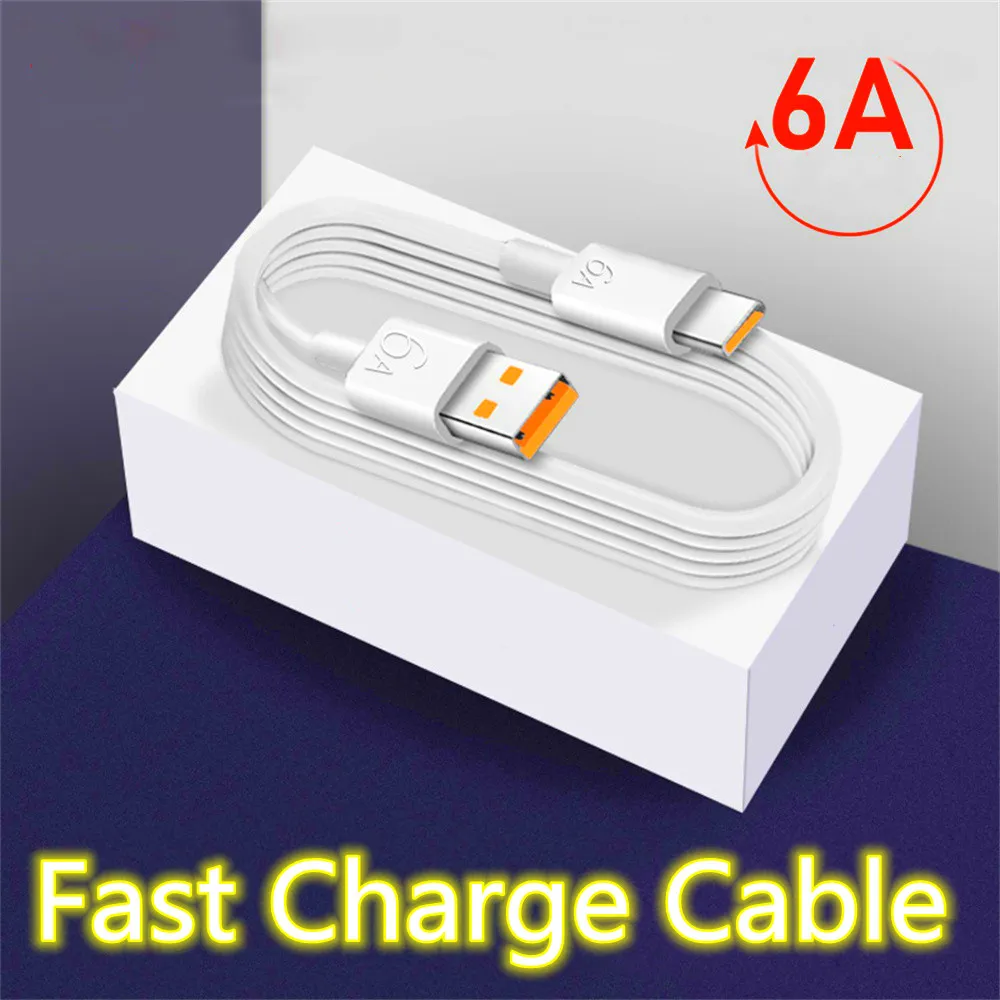 Fast Charge USB C cables 1m 3ft 6A Type-c USb Cable For Samsung S8 S9 S10 S20 S22 S23 note 20 htc xiaomi F1