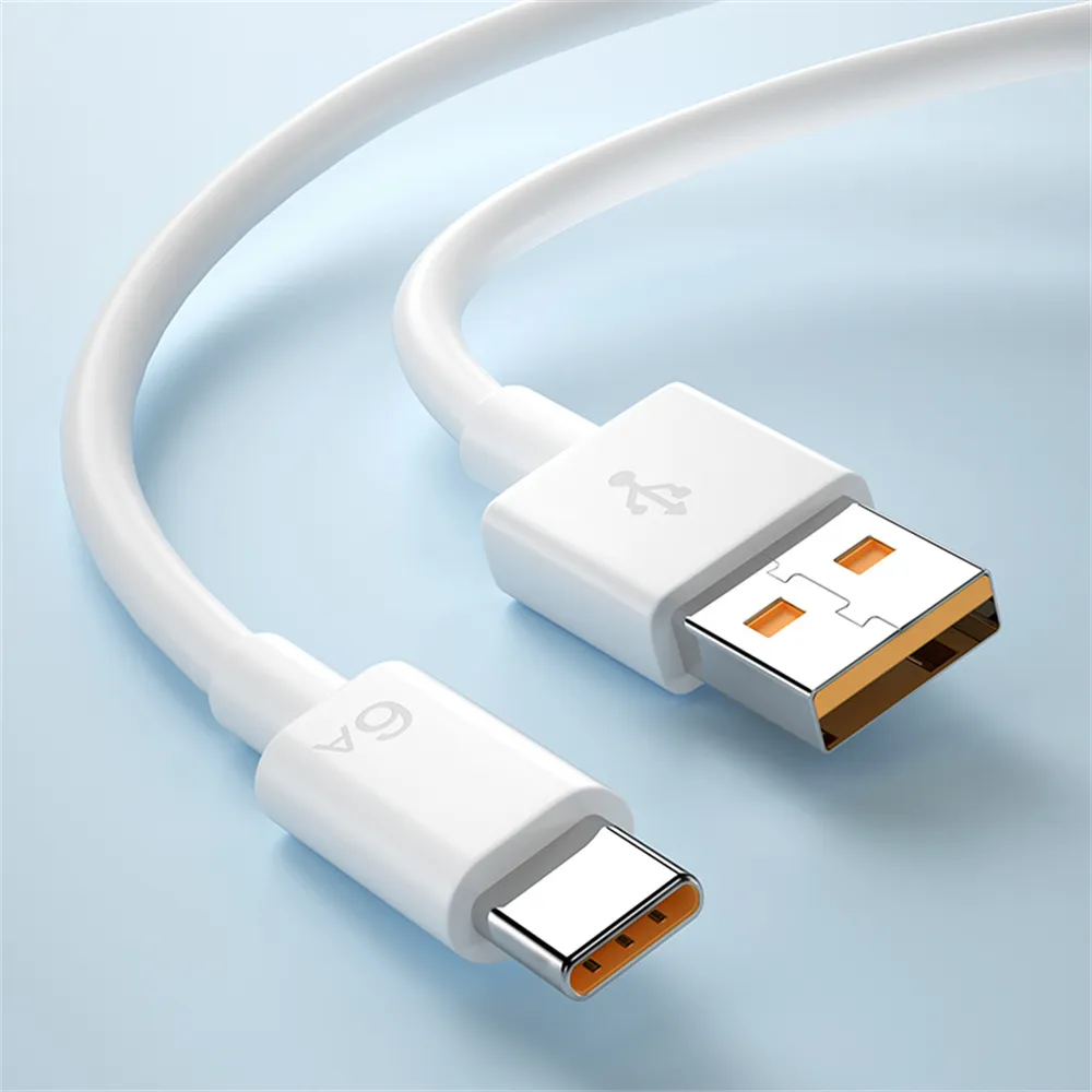 Fast Charge USB C cables 1m 3ft 6A Type-c USb Cable For Samsung S8 S9 S10 S20 S22 S23 note 20 htc xiaomi F1