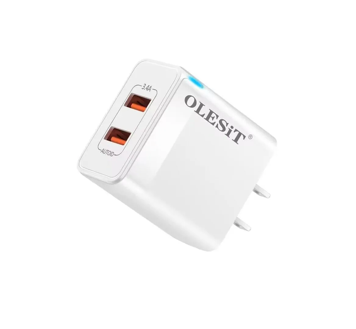 Olesit dual usb 20W PD 3.4A fast wall charger USB Type-c port 18w for iphone samsung S22 15 with retail box