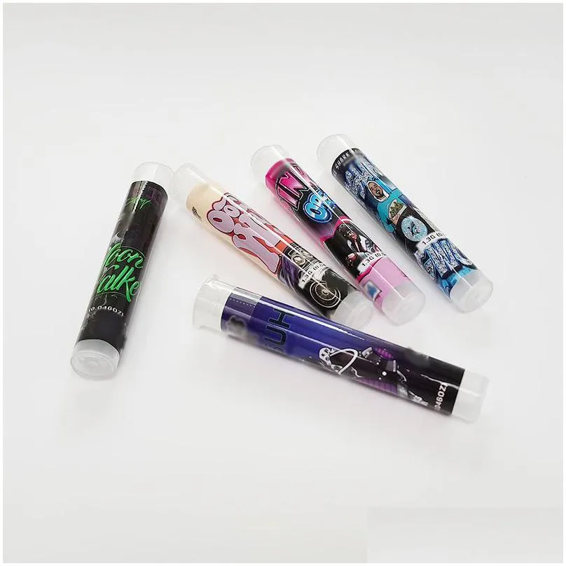 wholesale connected preroll tube packaging label customized stickers printing pre roll sticker cali packs joint tubes label runtz