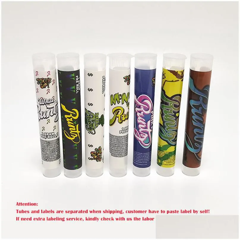 wholesale plastic preroll packaging tube 1.3g jar custom squeeze tubes popup children proof container gumbo pre roll package