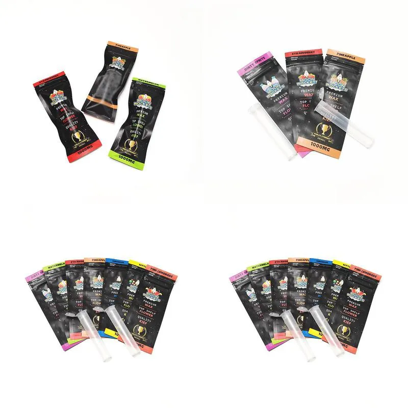 wholesale zipper mylar bags 1000mg moonrockets pre roll bag and plastic tube 7 options customized joint package set