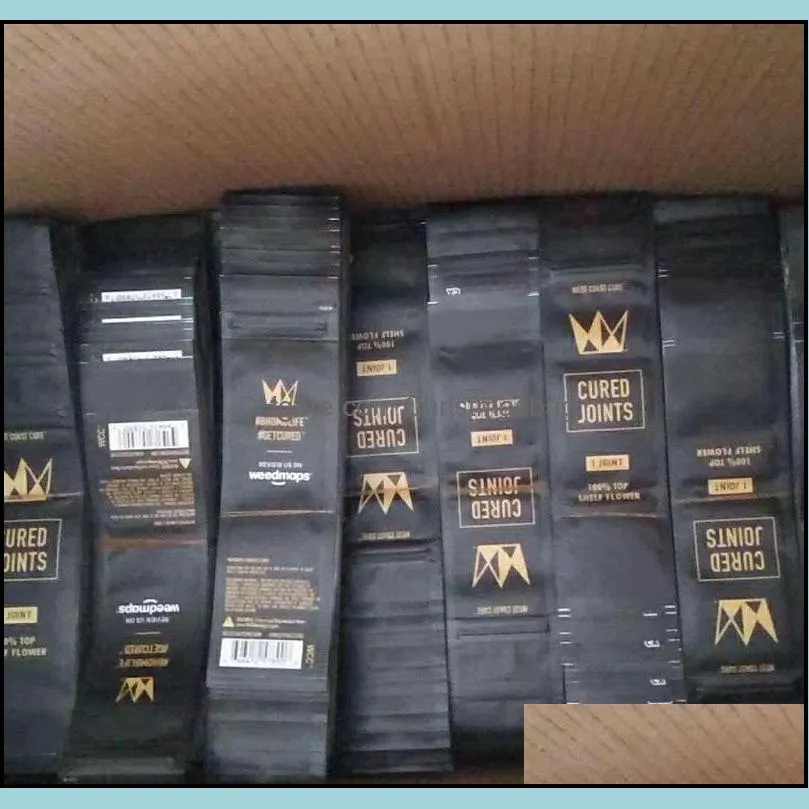 wholesale West Cure CURED JOINTS BAG +PLASTIC TUBES Packaging moonrock Preroll Pre-rolled tube packing empty pack tube